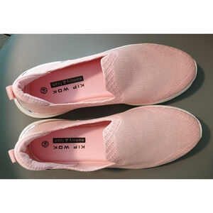 Kip Wok Light Pink Slip On Memory Foam Comfort Fashion Sneakers Shoes Sz 9.5M